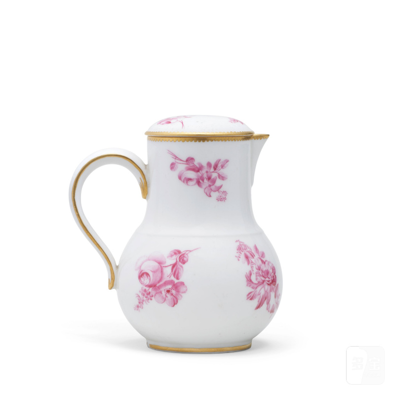 A Vincennes/Sèvres hot milk jug and cover (pot à lait), dated 1756 - 图4